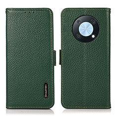 Custodia Portafoglio In Pelle Cover con Supporto B03H per Huawei Enjoy 50 Pro Verde