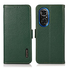 Custodia Portafoglio In Pelle Cover con Supporto B03H per Huawei Honor 50 SE 5G Verde