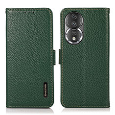 Custodia Portafoglio In Pelle Cover con Supporto B03H per Huawei Honor 80 5G Verde