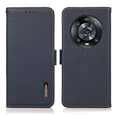 Custodia Portafoglio In Pelle Cover con Supporto B03H per Huawei Honor Magic4 Pro 5G Blu