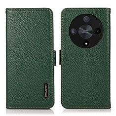 Custodia Portafoglio In Pelle Cover con Supporto B03H per Huawei Honor Magic6 Lite 5G Verde