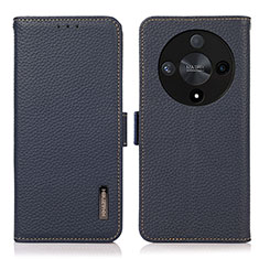 Custodia Portafoglio In Pelle Cover con Supporto B03H per Huawei Honor X9b 5G Blu