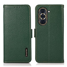Custodia Portafoglio In Pelle Cover con Supporto B03H per Huawei Nova 10 Verde