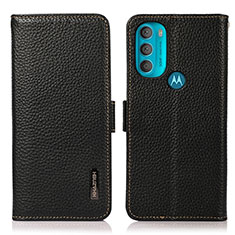 Custodia Portafoglio In Pelle Cover con Supporto B03H per Motorola Moto G71 5G Nero