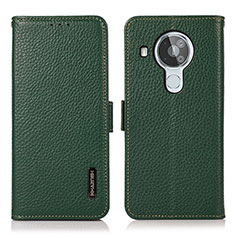 Custodia Portafoglio In Pelle Cover con Supporto B03H per Nokia 7.3 Verde