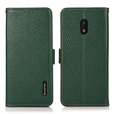 Custodia Portafoglio In Pelle Cover con Supporto B03H per Nokia C01 Plus Verde