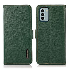 Custodia Portafoglio In Pelle Cover con Supporto B03H per Nokia G22 Verde