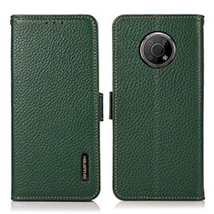 Custodia Portafoglio In Pelle Cover con Supporto B03H per Nokia G300 5G Verde