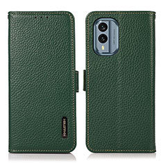 Custodia Portafoglio In Pelle Cover con Supporto B03H per Nokia X30 5G Verde