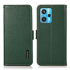 Custodia Portafoglio In Pelle Cover con Supporto B03H per Realme 9 4G Verde