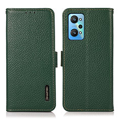 Custodia Portafoglio In Pelle Cover con Supporto B03H per Realme GT2 5G Verde