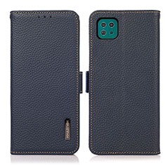 Custodia Portafoglio In Pelle Cover con Supporto B03H per Samsung Galaxy A22 5G Blu