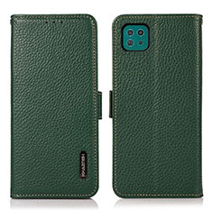 Custodia Portafoglio In Pelle Cover con Supporto B03H per Samsung Galaxy A22 5G Verde