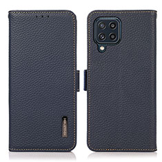 Custodia Portafoglio In Pelle Cover con Supporto B03H per Samsung Galaxy M32 4G Blu