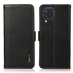 Custodia Portafoglio In Pelle Cover con Supporto B03H per Samsung Galaxy M32 4G Nero