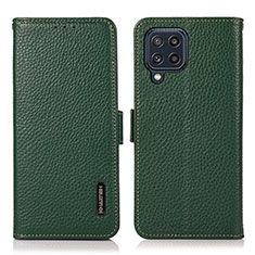 Custodia Portafoglio In Pelle Cover con Supporto B03H per Samsung Galaxy M32 4G Verde