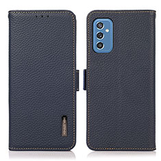 Custodia Portafoglio In Pelle Cover con Supporto B03H per Samsung Galaxy M52 5G Blu