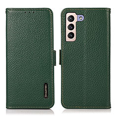 Custodia Portafoglio In Pelle Cover con Supporto B03H per Samsung Galaxy S22 5G Verde