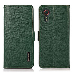 Custodia Portafoglio In Pelle Cover con Supporto B03H per Samsung Galaxy XCover 5 SM-G525F Verde