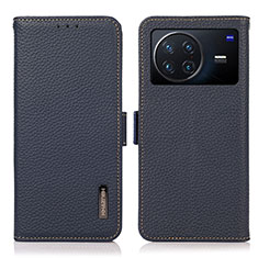 Custodia Portafoglio In Pelle Cover con Supporto B03H per Vivo X Note Blu