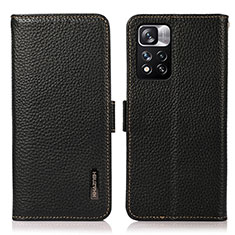 Custodia Portafoglio In Pelle Cover con Supporto B03H per Xiaomi Redmi Note 11 Pro+ Plus 5G Nero