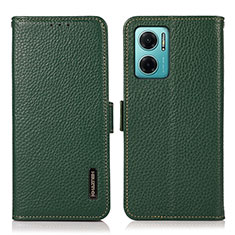 Custodia Portafoglio In Pelle Cover con Supporto B03H per Xiaomi Redmi Note 11E 5G Verde