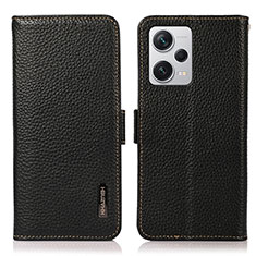 Custodia Portafoglio In Pelle Cover con Supporto B03H per Xiaomi Redmi Note 12 Pro+ Plus 5G Nero