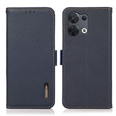 Custodia Portafoglio In Pelle Cover con Supporto B03H per Xiaomi Redmi Note 13 Pro 5G Blu