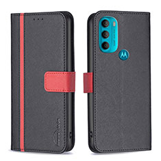 Custodia Portafoglio In Pelle Cover con Supporto B04F per Motorola Moto G71 5G Nero