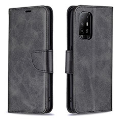 Custodia Portafoglio In Pelle Cover con Supporto B04F per Oppo F19 Pro+ Plus 5G Nero