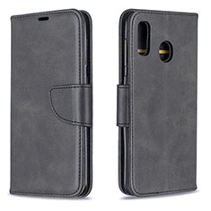 Custodia Portafoglio In Pelle Cover con Supporto B04F per Samsung Galaxy A30 Nero