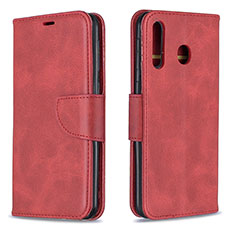 Custodia Portafoglio In Pelle Cover con Supporto B04F per Samsung Galaxy A40s Rosso