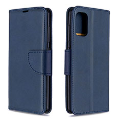 Custodia Portafoglio In Pelle Cover con Supporto B04F per Samsung Galaxy A41 Blu