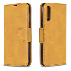 Custodia Portafoglio In Pelle Cover con Supporto B04F per Samsung Galaxy A50 Marrone Chiaro