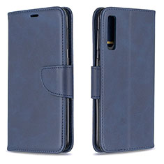 Custodia Portafoglio In Pelle Cover con Supporto B04F per Samsung Galaxy A50S Blu
