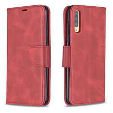 Custodia Portafoglio In Pelle Cover con Supporto B04F per Samsung Galaxy A70 Rosso