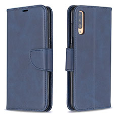 Custodia Portafoglio In Pelle Cover con Supporto B04F per Samsung Galaxy A70S Blu