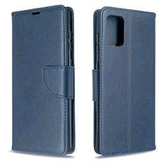 Custodia Portafoglio In Pelle Cover con Supporto B04F per Samsung Galaxy A71 4G A715 Blu
