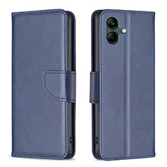 Custodia Portafoglio In Pelle Cover con Supporto B04F per Samsung Galaxy F04 Blu