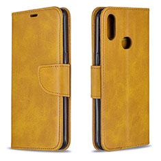 Custodia Portafoglio In Pelle Cover con Supporto B04F per Samsung Galaxy M01s Marrone Chiaro
