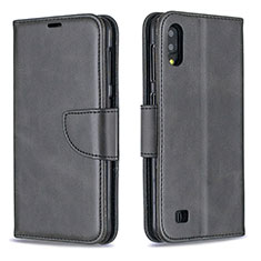 Custodia Portafoglio In Pelle Cover con Supporto B04F per Samsung Galaxy M10 Nero
