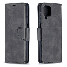 Custodia Portafoglio In Pelle Cover con Supporto B04F per Samsung Galaxy M12 Nero