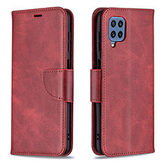 Custodia Portafoglio In Pelle Cover con Supporto B04F per Samsung Galaxy M32 4G Rosso