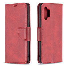 Custodia Portafoglio In Pelle Cover con Supporto B04F per Samsung Galaxy M32 5G Rosso