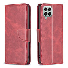Custodia Portafoglio In Pelle Cover con Supporto B04F per Samsung Galaxy M33 5G Rosso