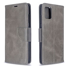 Custodia Portafoglio In Pelle Cover con Supporto B04F per Samsung Galaxy M40S Grigio