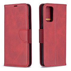 Custodia Portafoglio In Pelle Cover con Supporto B04F per Samsung Galaxy Note 20 5G Rosso