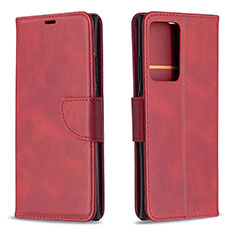 Custodia Portafoglio In Pelle Cover con Supporto B04F per Samsung Galaxy Note 20 Ultra 5G Rosso