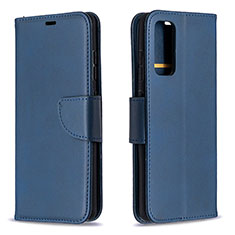 Custodia Portafoglio In Pelle Cover con Supporto B04F per Samsung Galaxy S20 Lite 5G Blu
