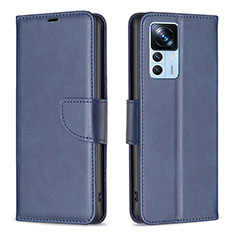 Custodia Portafoglio In Pelle Cover con Supporto B04F per Xiaomi Mi 12T 5G Blu